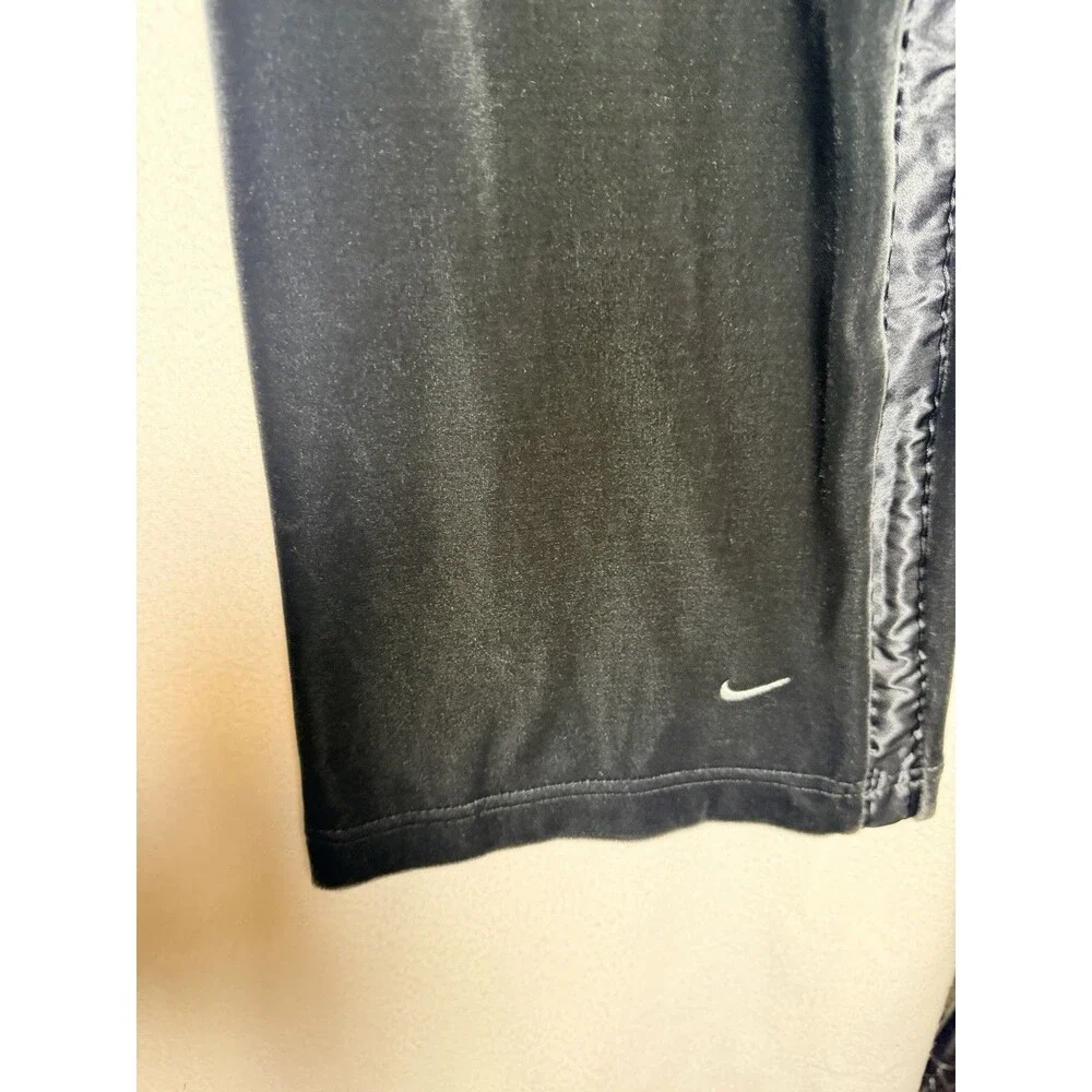 Nike Pants Womens Medium Gray Velour Flare Sweatpants Zip Low Rise Y2K